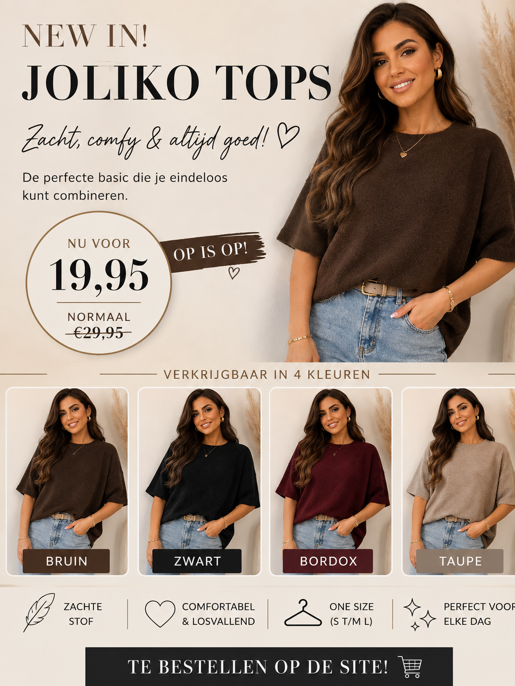 Joliko tops meerdere kleuren