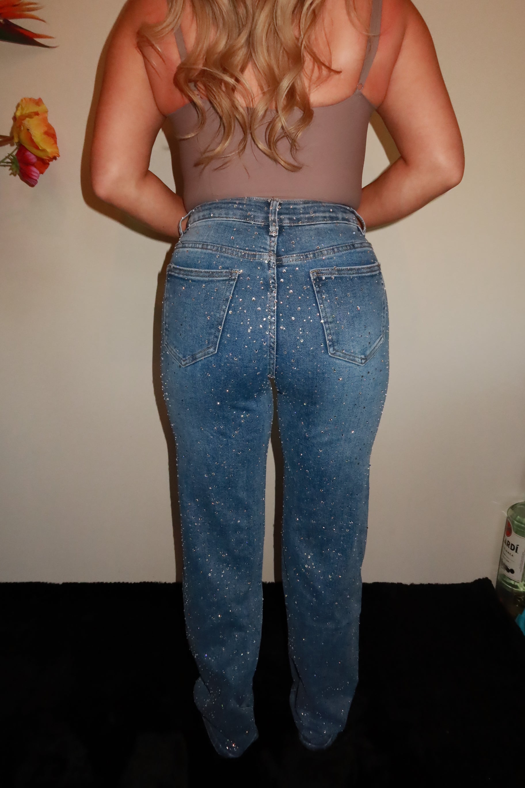 Glitter Spijkerbroek Straightleg