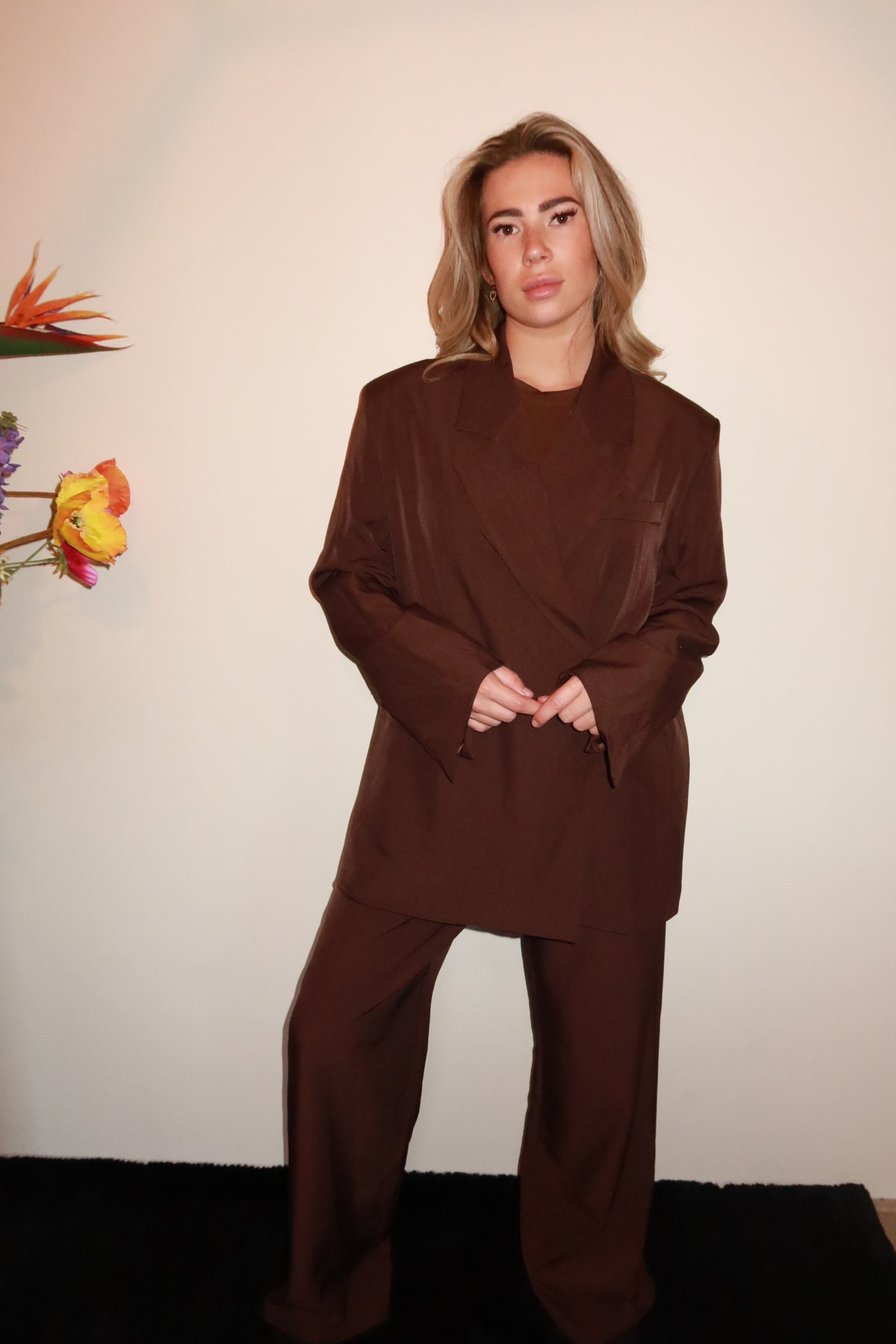 Blazer set knoop Brit
