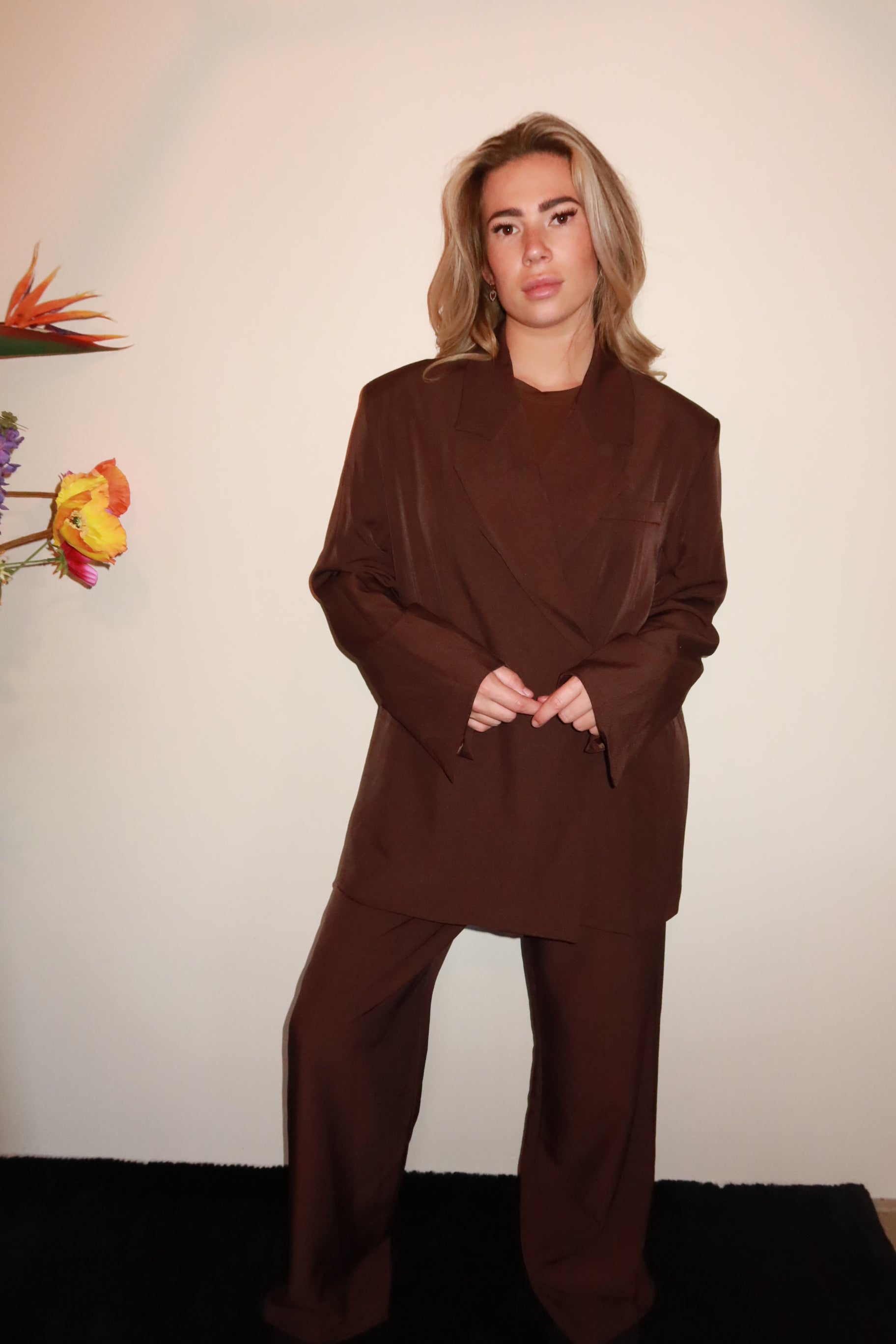 Blazer set knoop Brit