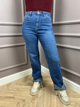 Wide leg spijkerbroek extra lang