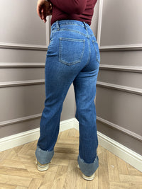 Wide leg spijkerbroek extra lang