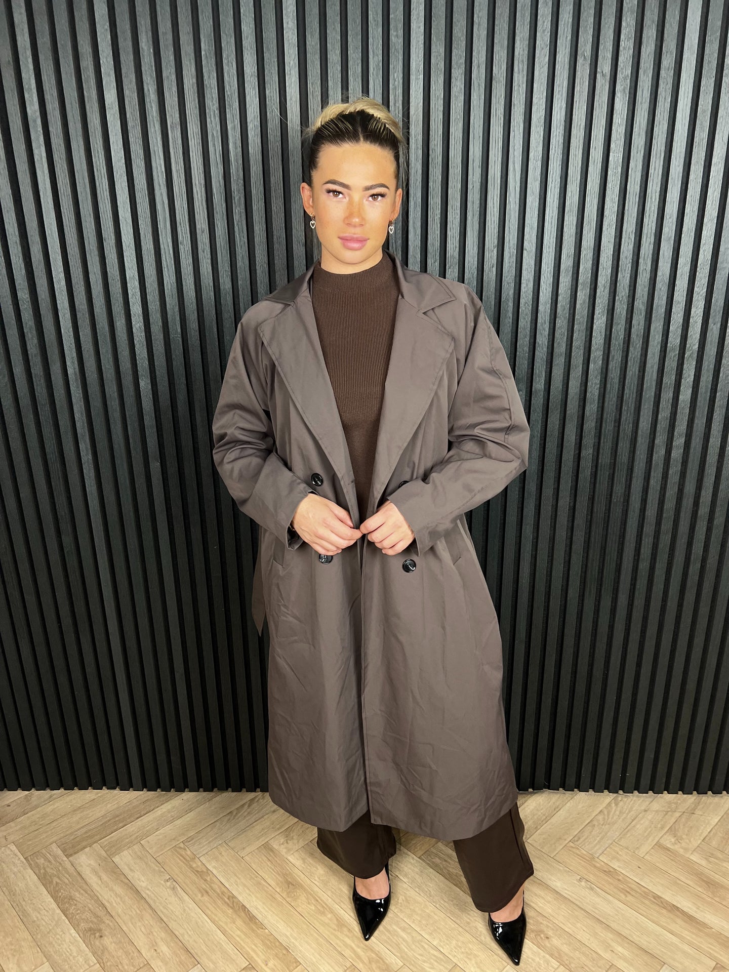 Trenchcoat Liv Lang Bruin