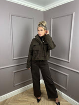 Jessica Bomber Kort Bruin